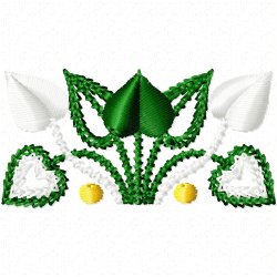 Flowers And Tree Embroidery Design 4